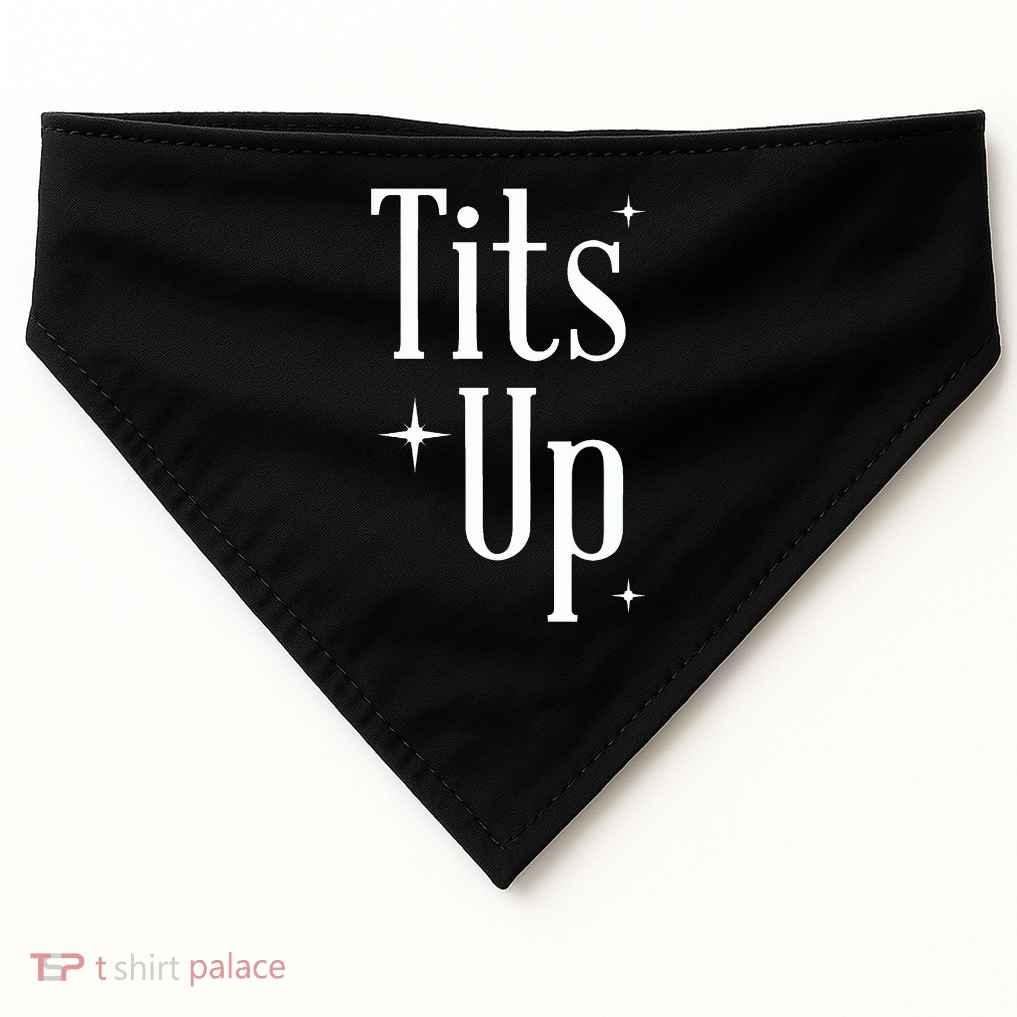 Tits Up Support Feminism Funny Gift USA-Made Doggie Bandana