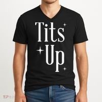 Tits Up Support Feminism Funny Gift V-Neck T-Shirt thumb 2