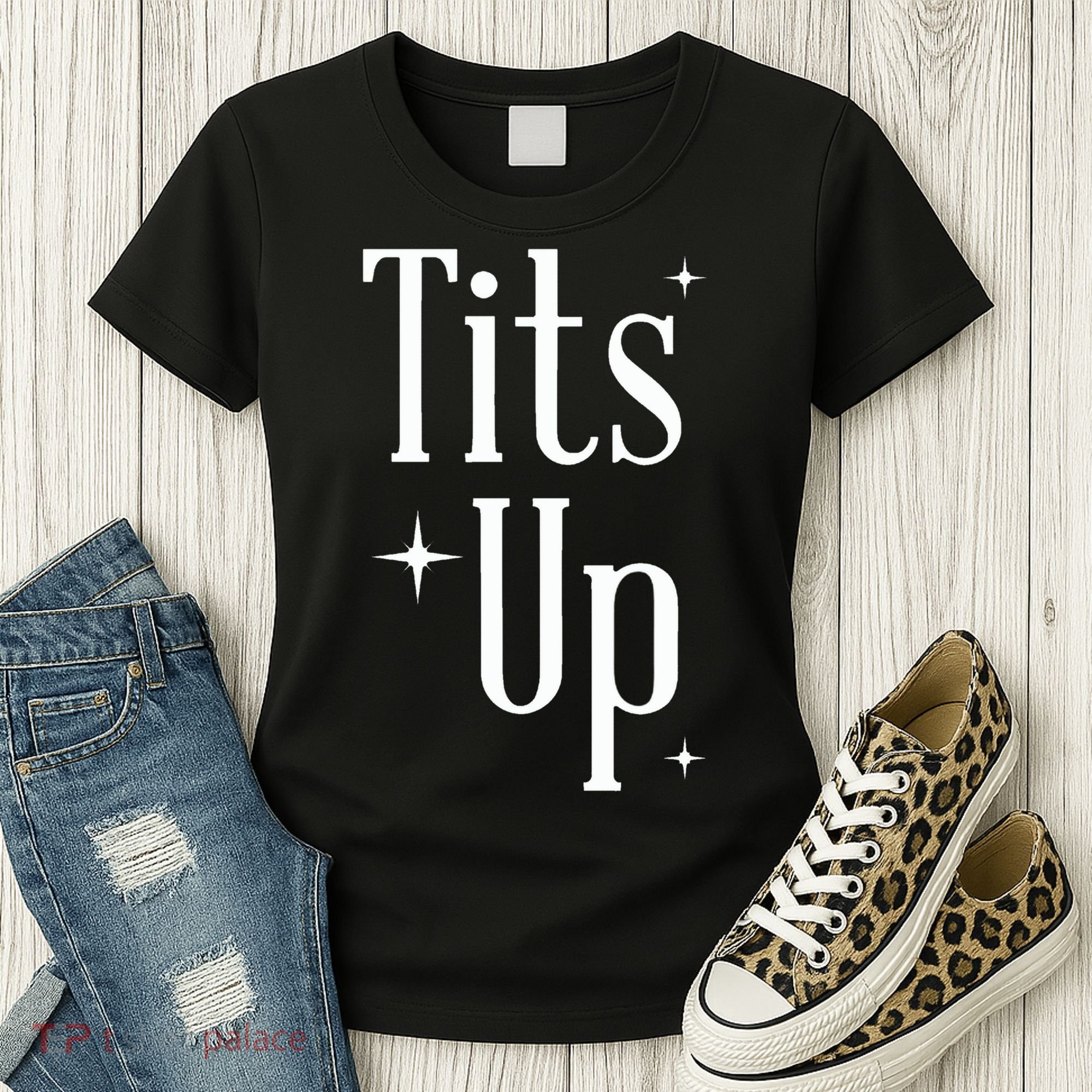 Tits Up Support Feminism Funny Gift Women's T-Shirt