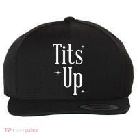 Tits Up Support Feminism Funny Gift Wool Snapback Cap thumb 0