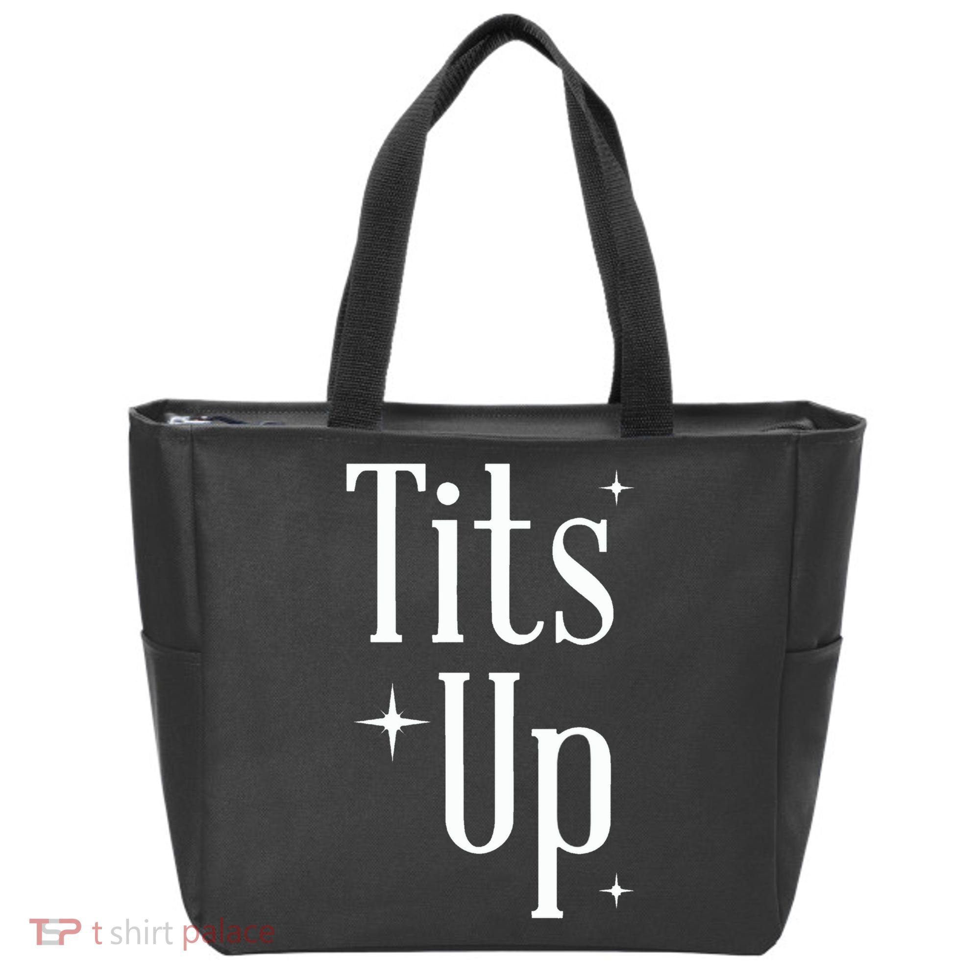 Tits Up Support Feminism Funny Gift Tote Bag