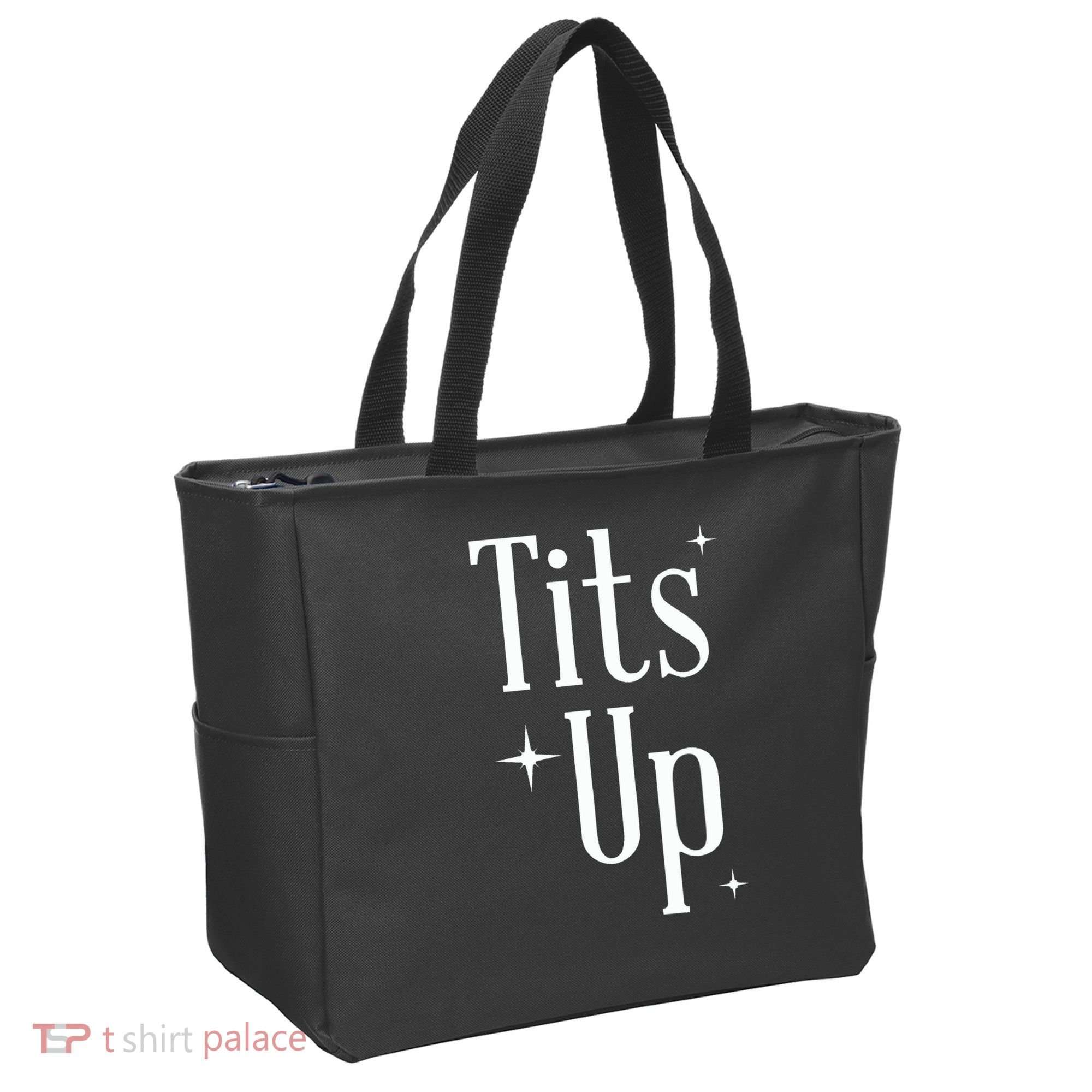 Tits Up Support Feminism Funny Gift Tote Bag