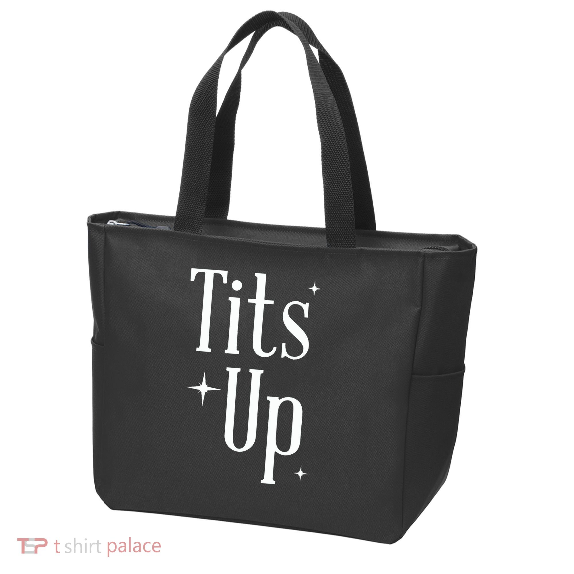 Tits Up Support Feminism Funny Gift Tote Bag