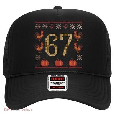 Thanksgiving Ugly Sweater 67 Meme Funny 6-7 Hat