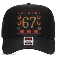 Thanksgiving Ugly Sweater 67 Meme Funny 6-7 Hat thumb 0