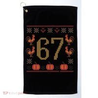 Thanksgiving Ugly Sweater 67 Meme Funny 6-7 Golf Towel thumb 0