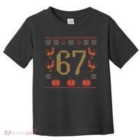Thanksgiving Ugly Sweater 67 Meme Funny 6-7 Toddler T-Shirt thumb 0