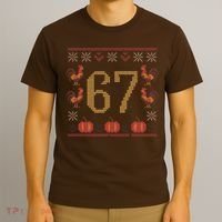 Thanksgiving Ugly Sweater 67 Meme Funny 6-7 T-Shirt thumb 3