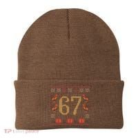 Thanksgiving Ugly Sweater 67 Meme Funny 6-7 Beanie thumb 0