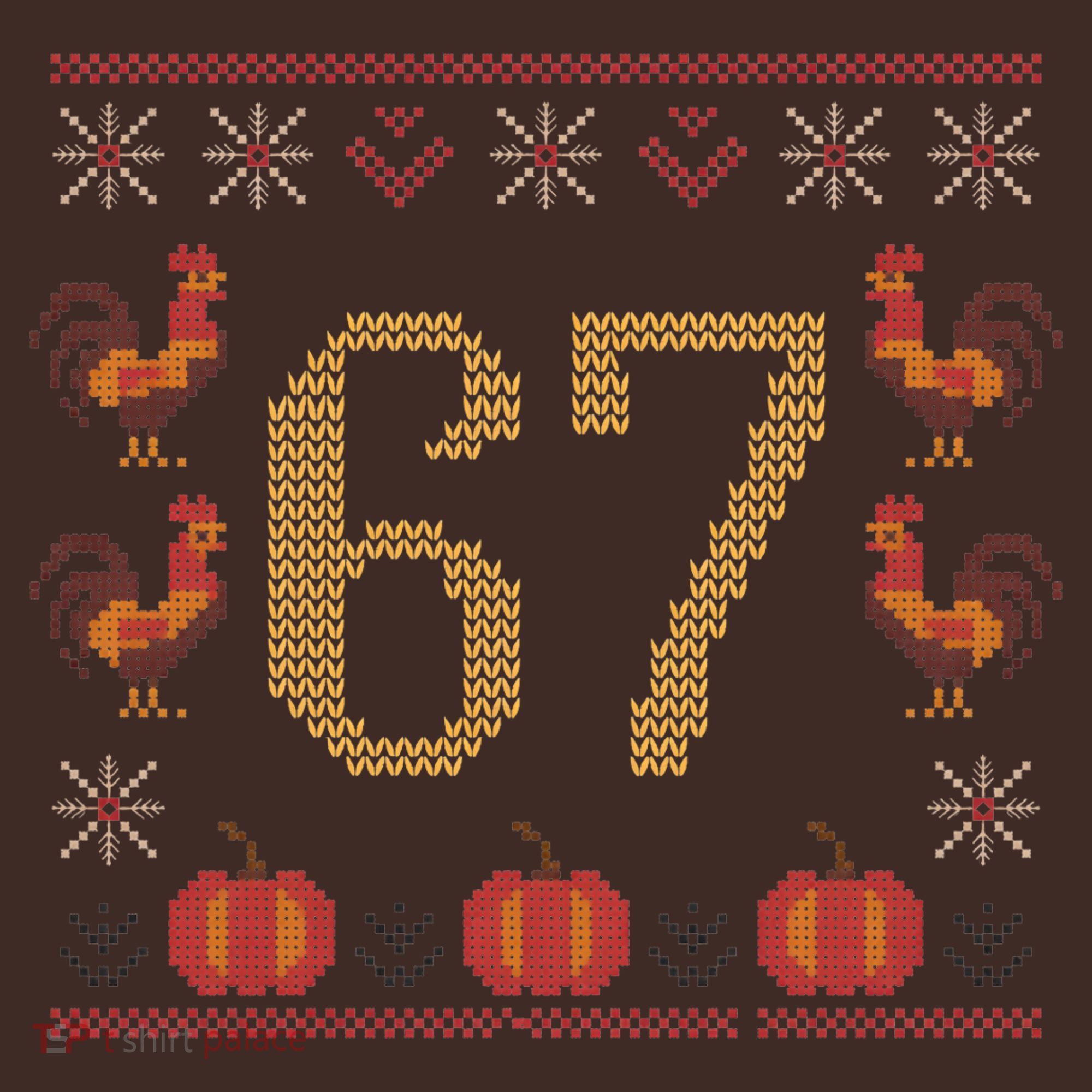 Thanksgiving Ugly Sweater 67 Meme Funny 6-7 Mousepad