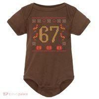 Thanksgiving Ugly Sweater 67 Meme Funny 6-7 Baby Bodysuit thumb 0