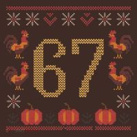 Thanksgiving Ugly Sweater 67 Meme Funny 6-7 Baby Bodysuit thumb 2
