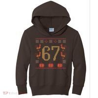 Thanksgiving Ugly Sweater 67 Meme Funny 6-7 Kids Hoodie thumb 0