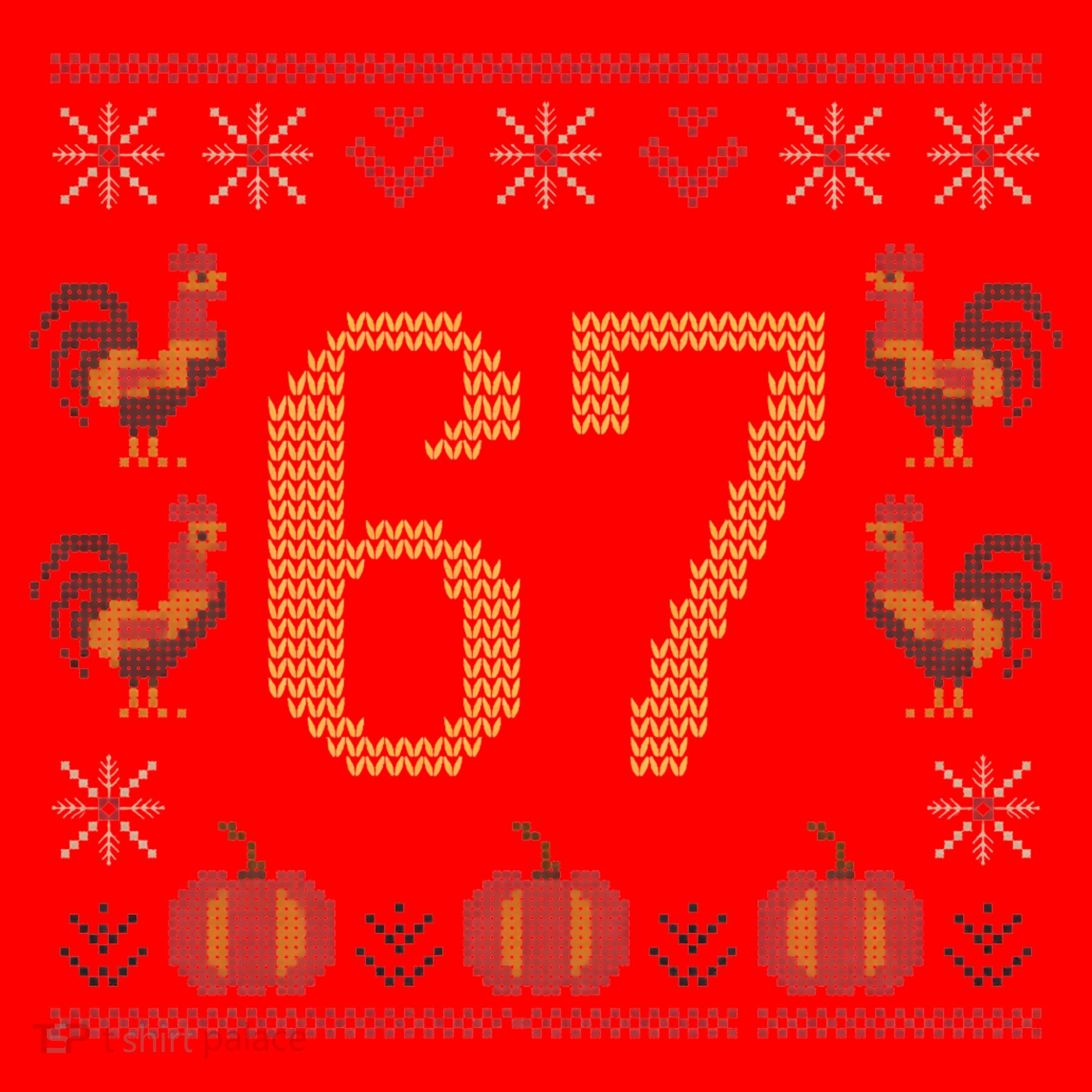 Thanksgiving Ugly Sweater 67 Meme Funny 6-7 Santa Hat
