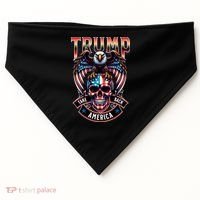 Trump Usa Skull Eagle Front And Back Logo USA-Made Doggie Bandana thumb 0