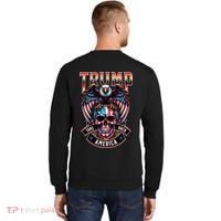 Trump Usa Skull Eagle Front And Back Logo Sweatshirt thumb 1