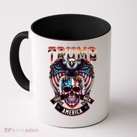 Trump Usa Skull Eagle Front And Back Logo Coffee Mug thumb 0