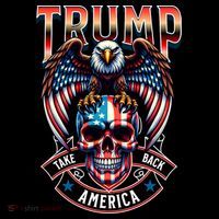 Trump Usa Skull Eagle Front And Back Logo Coffee Mug thumb 5