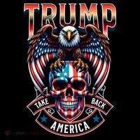 Trump Usa Skull Eagle Front And Back Logo Coaster thumb 2