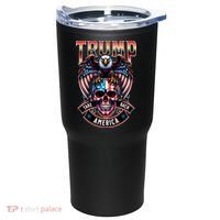 Trump Usa Skull Eagle Front And Back Logo Tumbler thumb 1