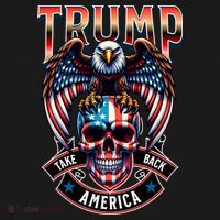 Trump Usa Skull Eagle Front And Back Logo Tank Top thumb 6