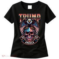 Trump Usa Skull Eagle Front And Back Logo Women's T-Shirt thumb 0