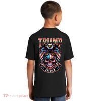 Trump Usa Skull Eagle Front And Back Logo Kids T-Shirt thumb 1