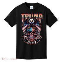 Trump Usa Skull Eagle Front And Back Logo Kids T-Shirt thumb 0