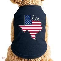 Texas United States Map Doggie Tank thumb 0