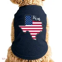 Texas United States Map Doggie Tank thumb 0