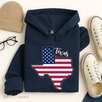 Texas United States Map Hoodie thumb 4