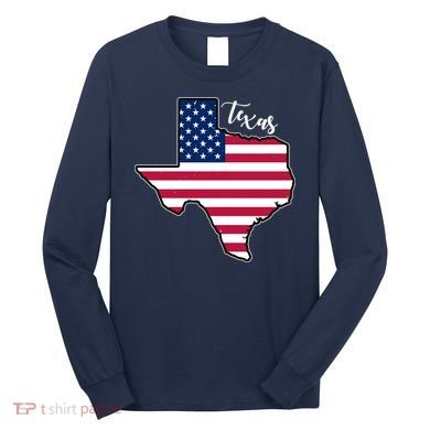 Texas United States Map Long Sleeve Shirt