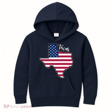Texas United States Map Kids Hoodie