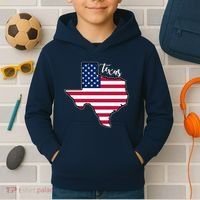 Texas United States Map Kids Hoodie thumb 2