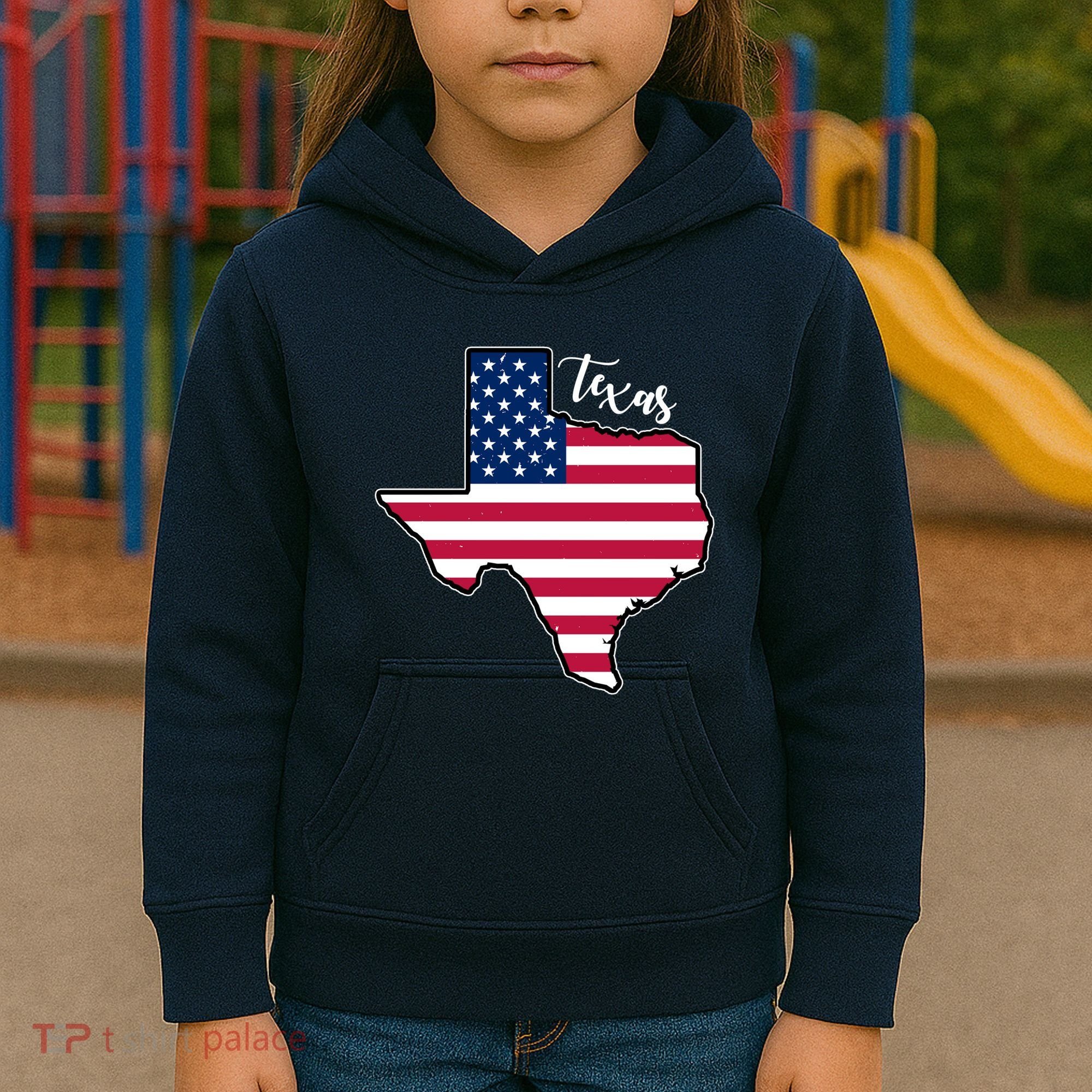 Texas United States Map Kids Hoodie