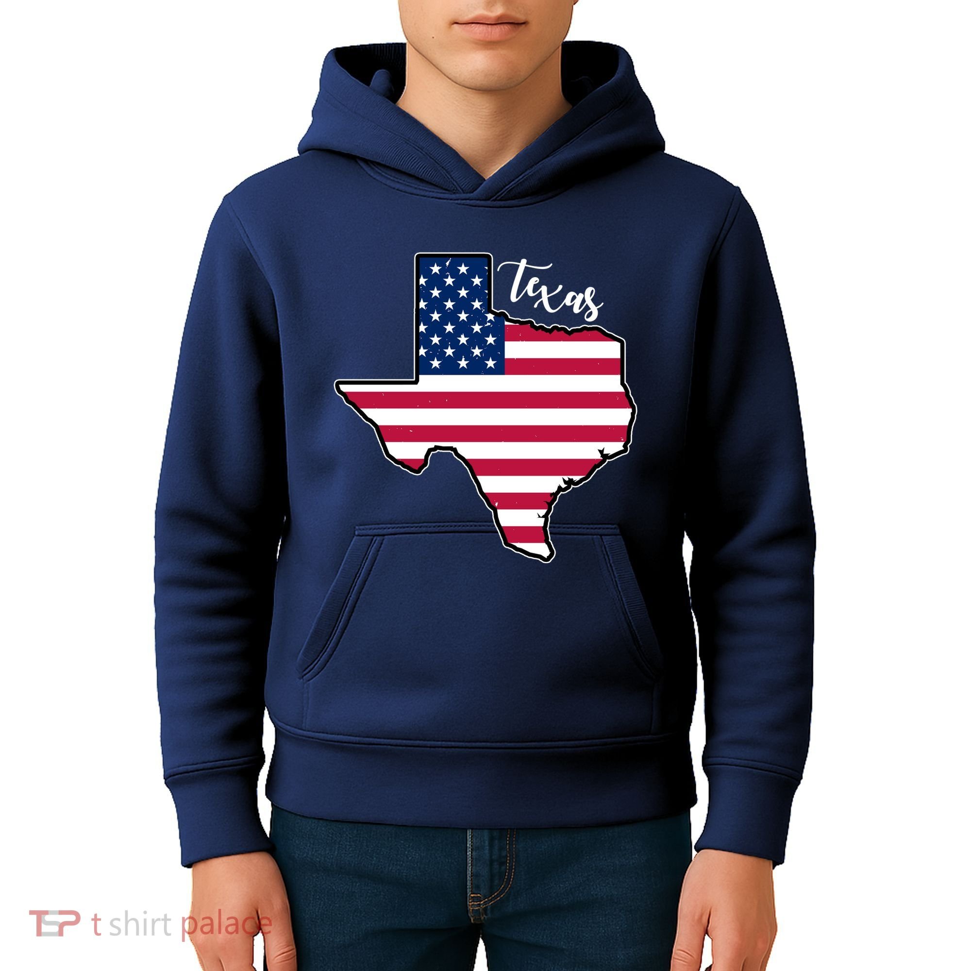 Texas United States Map Kids Hoodie