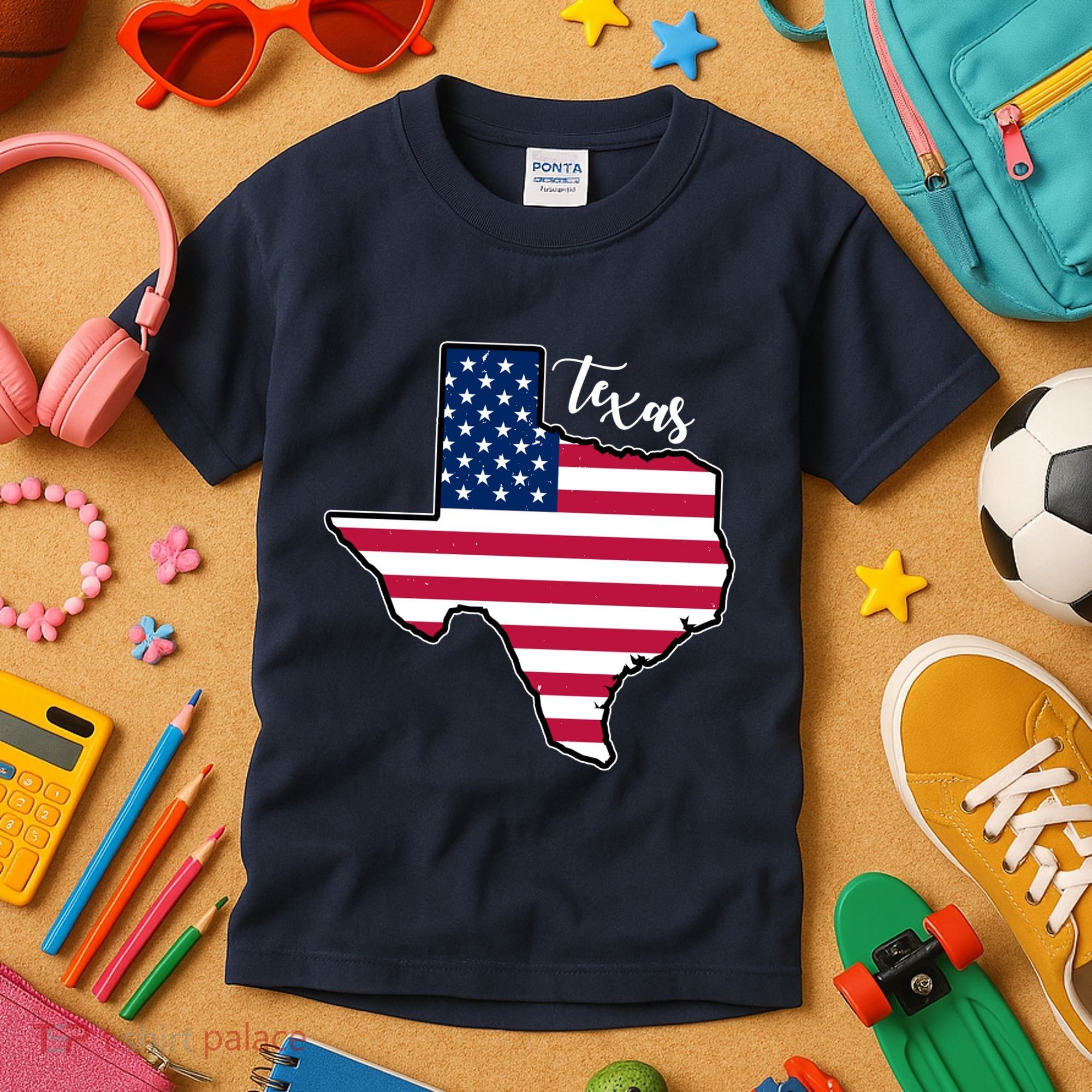 Texas United States Map Kids T-Shirt