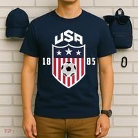 USA Soccer Team 1885 American US Soccer Team Fan T-Shirt thumb 6
