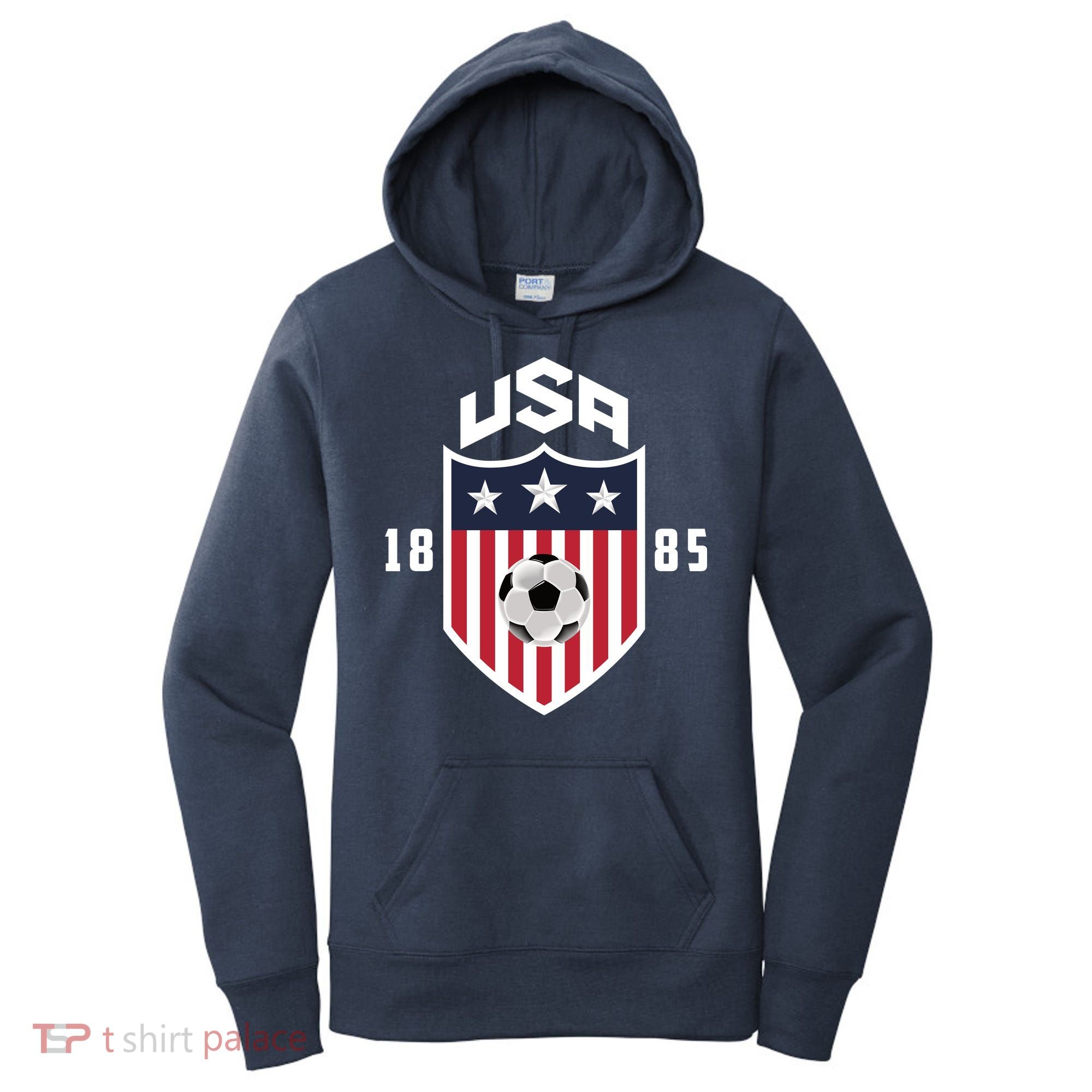 USA Soccer Team 1885 American US Soccer Team Fan Women's Hoodie