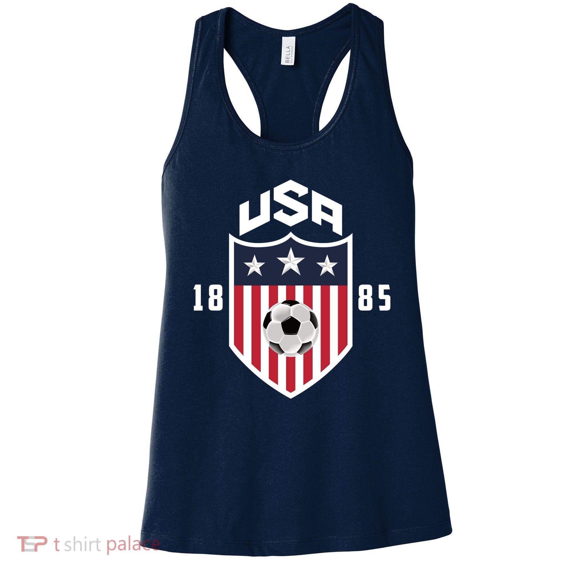 USA Soccer Team 1885 American US Soccer Team Fan Women's Tank Top