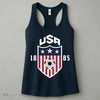 USA Soccer Team 1885 American US Soccer Team Fan Women's Tank Top thumb 3