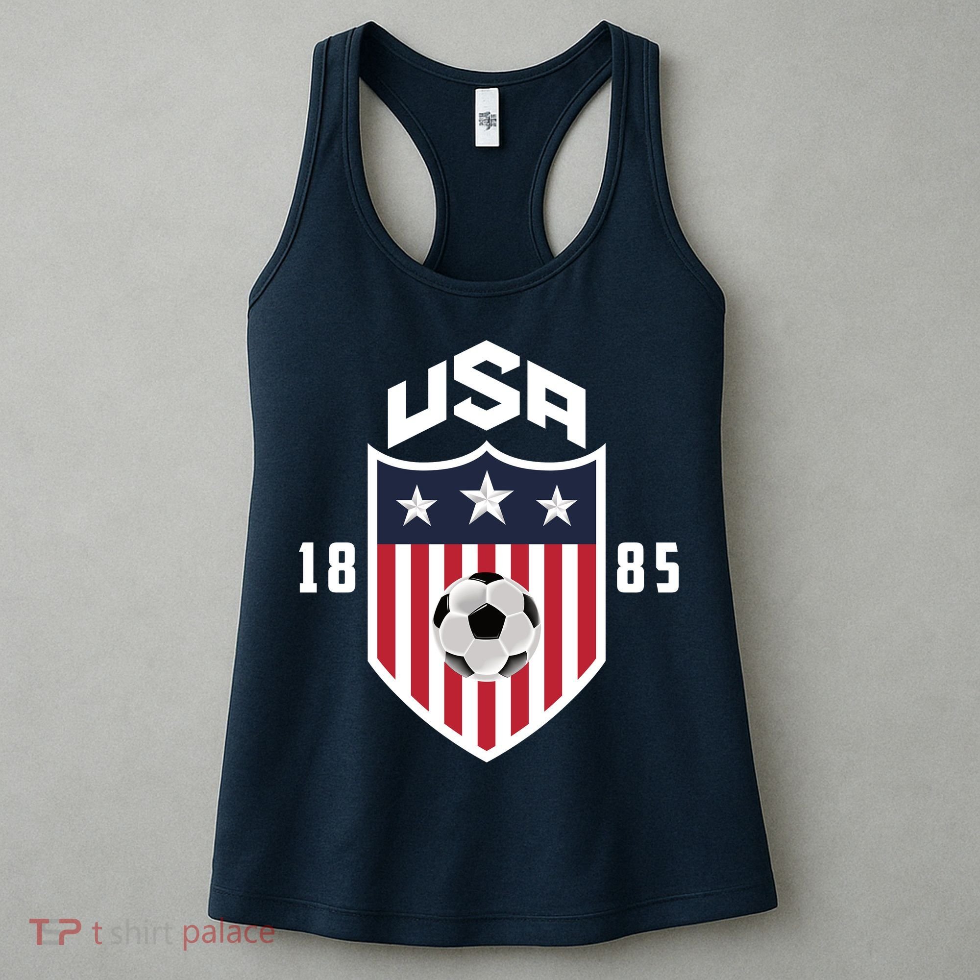 USA Soccer Team 1885 American US Soccer Team Fan Women's Tank Top