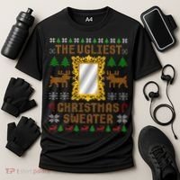 The Ugliest Ugly Christmas Sweater With Mirror Funny Xmas Cooling Performance Crew T-Shirt thumb 3