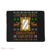 The Ugliest Ugly Christmas Sweater With Mirror Funny Xmas Mousepad thumb 0