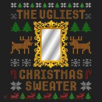 The Ugliest Ugly Christmas Sweater With Mirror Funny Xmas Hat thumb 2