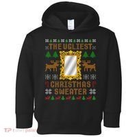 The Ugliest Ugly Christmas Sweater With Mirror Funny Xmas Toddler Hoodie thumb 0