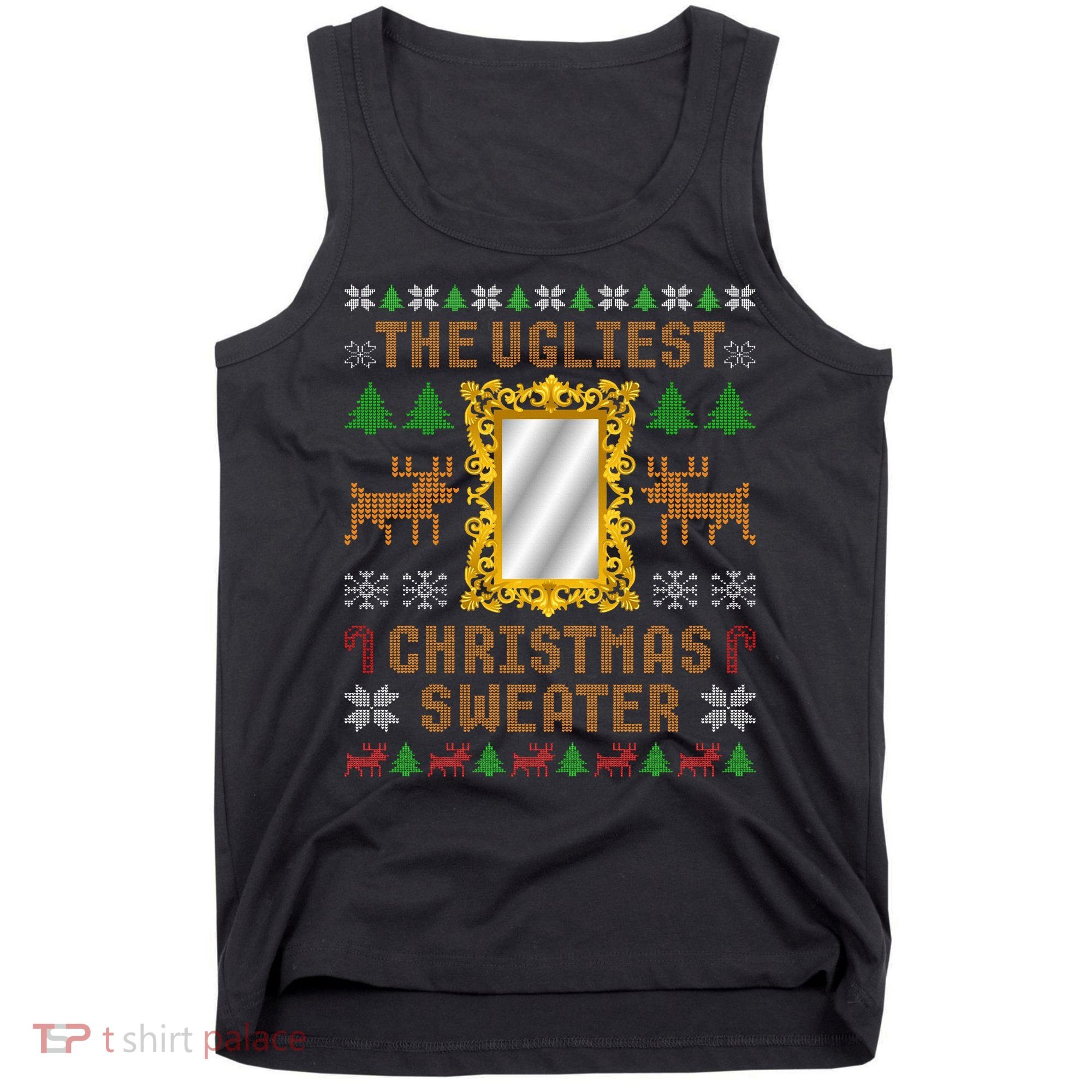 The Ugliest Ugly Christmas Sweater With Mirror Funny Xmas Tank Top