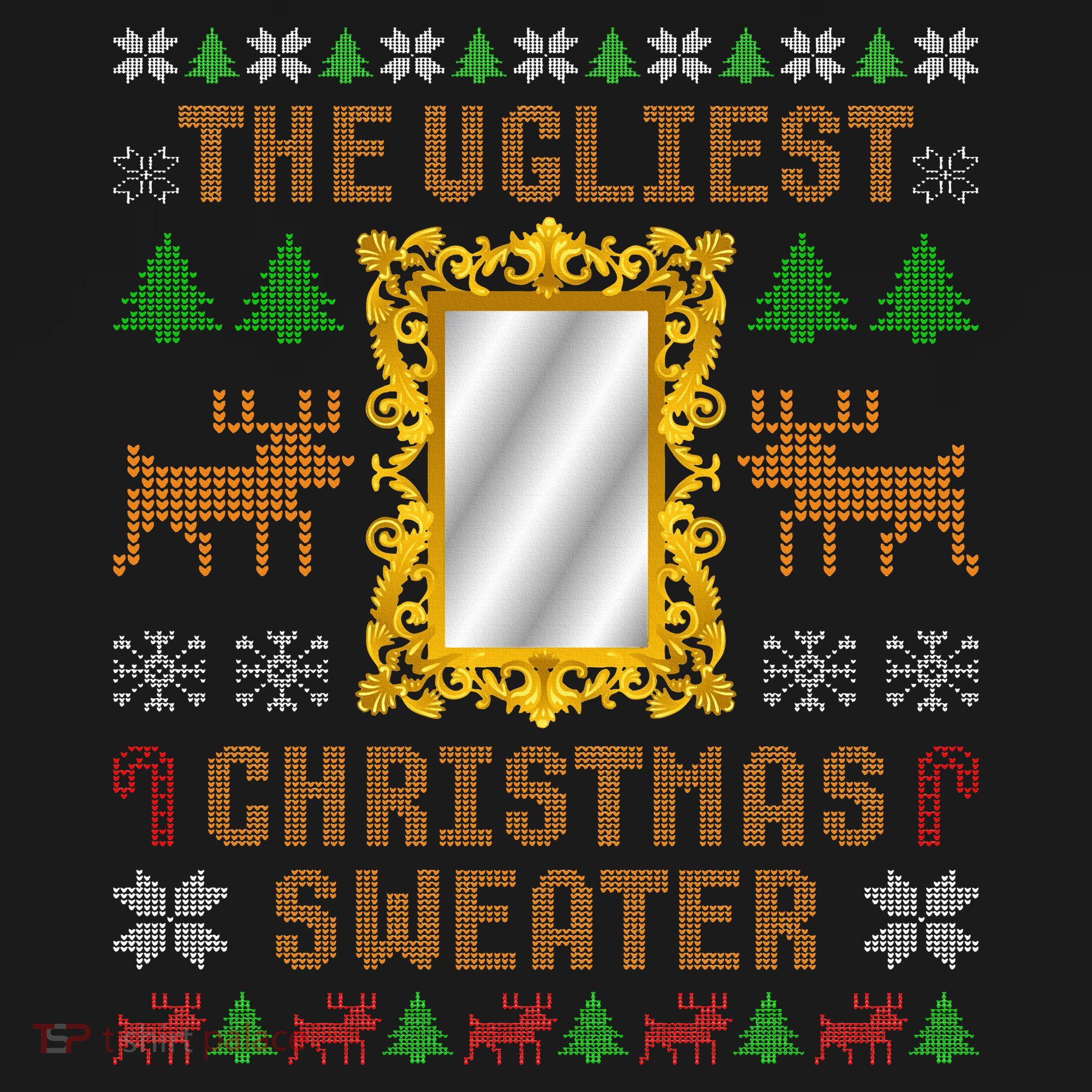 The Ugliest Ugly Christmas Sweater With Mirror Funny Xmas Kids Sweatshirt