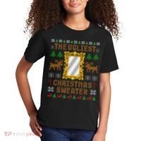 The Ugliest Ugly Christmas Sweater With Mirror Funny Xmas Kids T-Shirt thumb 2