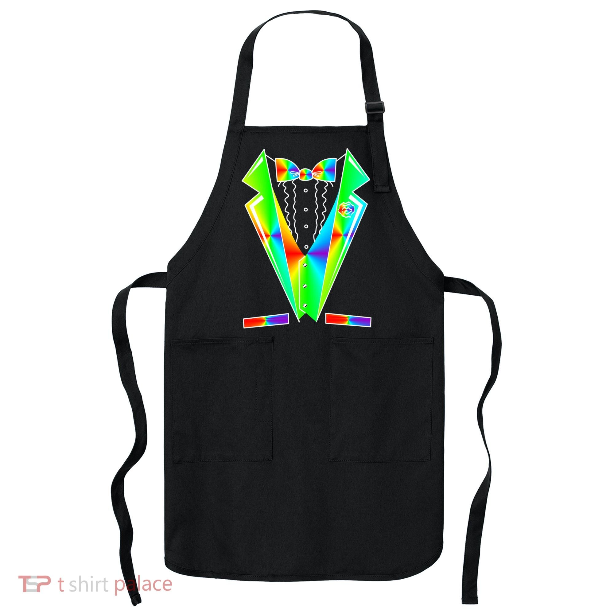 Tux Tuxedo With Pockets Rose Tie Dye Apron